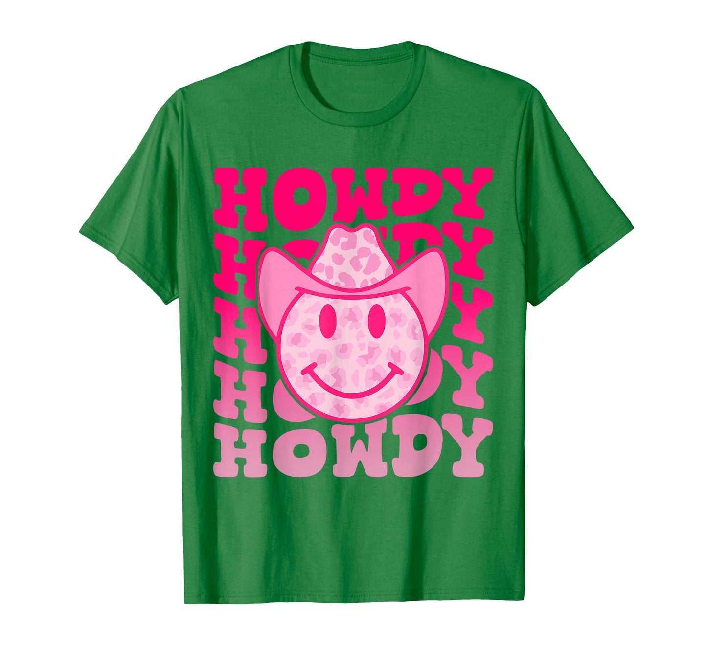 Western Country Cow Howdy Leopard Smile Face Cowgirl Rodeo T-Shirt