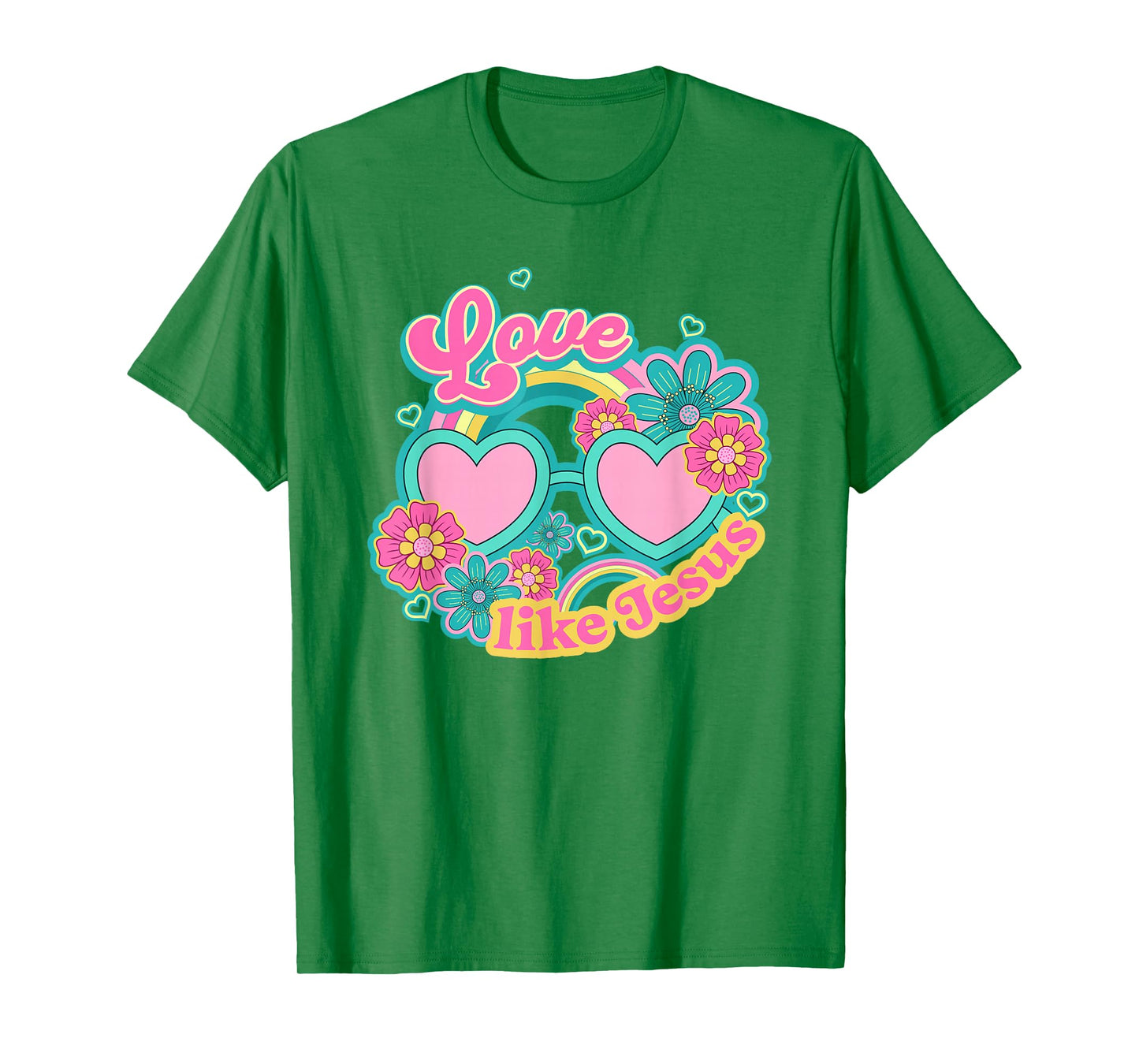 Retro Groovy Christian LOVE LIKE JESUS T-Shirt