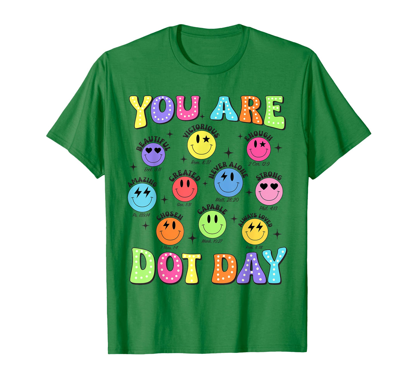 You are Enough Christian Bible Dot Day Colorful Polka Dot T-Shirt