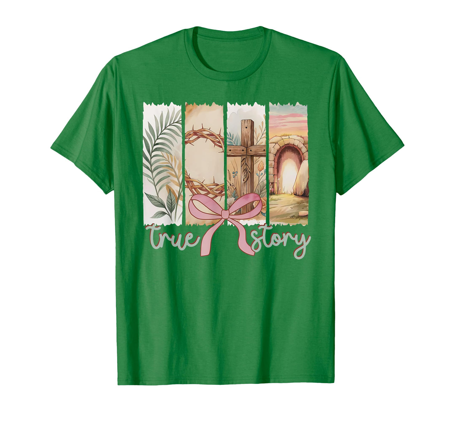 Happy Easter True Story He Is Risen Coquette Floral Spring T-Shirt