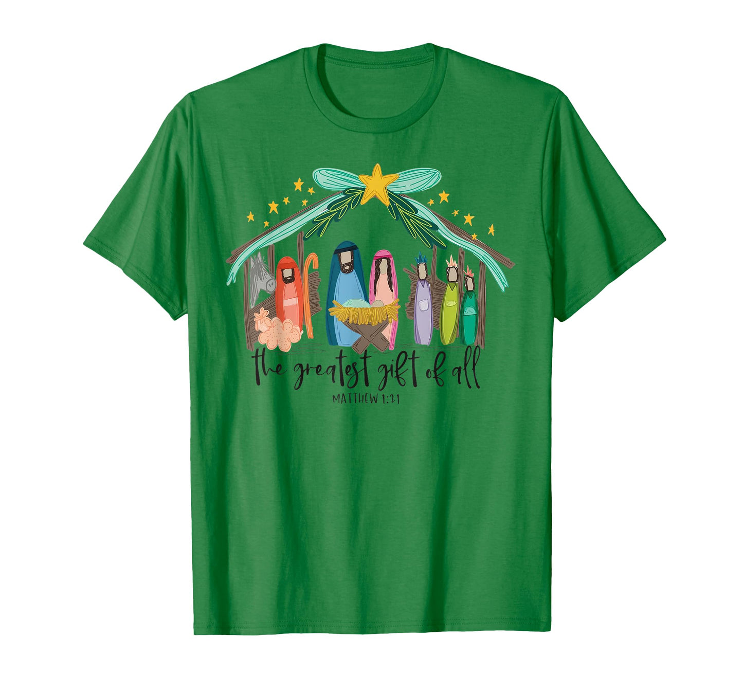 The Greatest Gift For All Christmas Nativity Jesus Christian T-Shirt