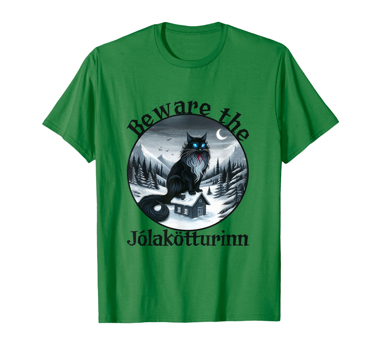 Beware The Jolakotturinn Yule Cat Icelandic Christmas Norse Men Women Kids T-Shirt