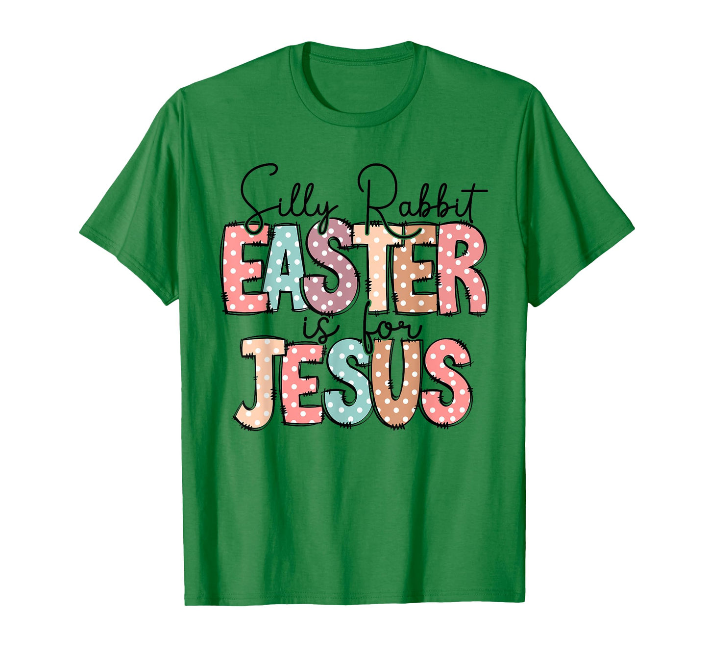 Silly Rabbit Easter Is For Jesus Christian Easter Day Retro T-Shirt