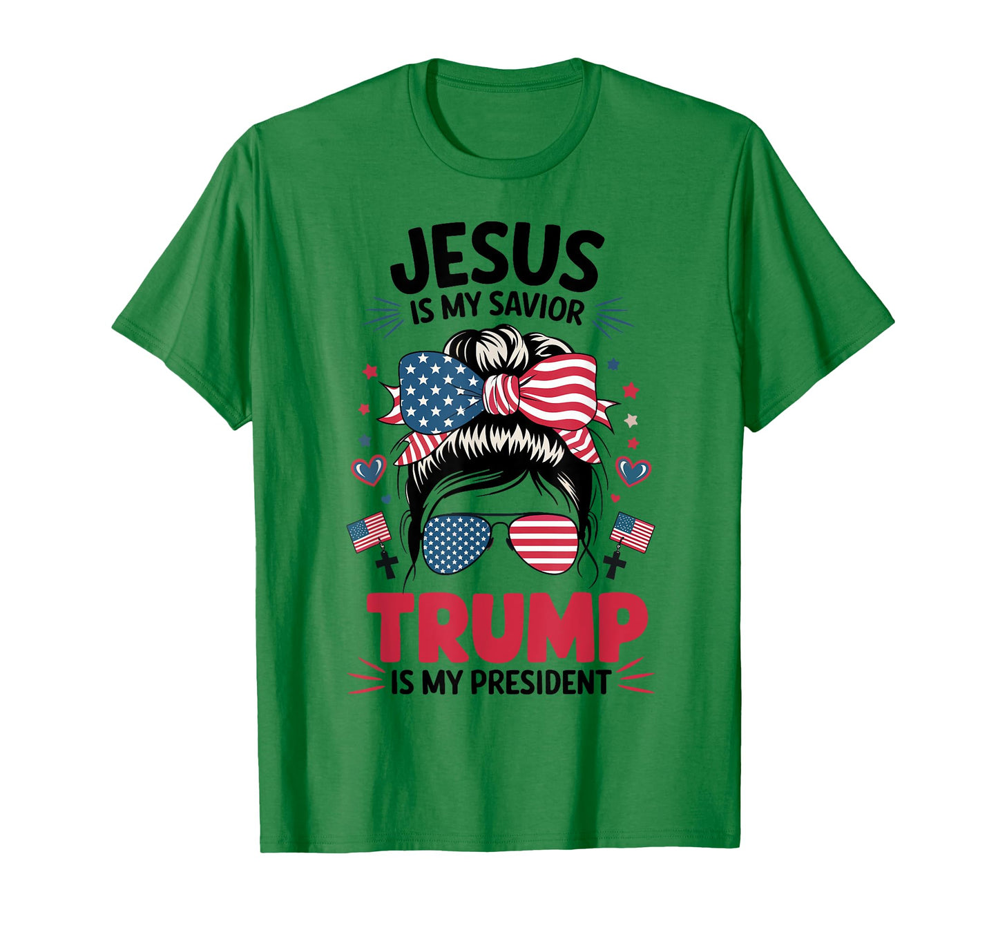Girl Jesus My Savior Trump President Christian Women Youth T-Shirt