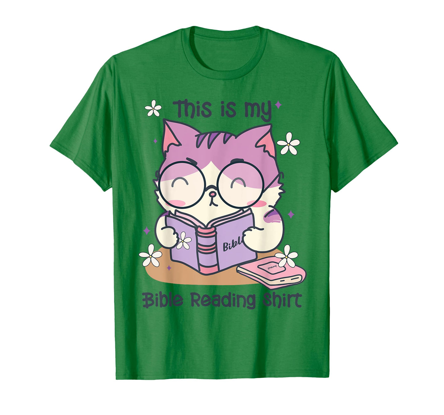 This Is For Bible Reading Cute Cat Christian T-Shirt