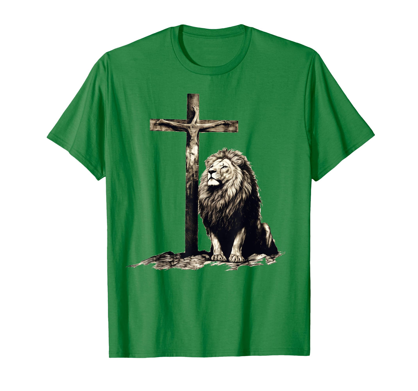 Christian Cross Lion Of Judah Religious Faith Jesus Pastor T-Shirt