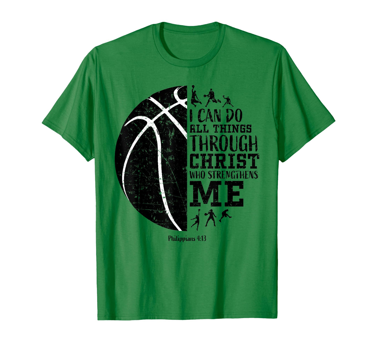Christian Basketball Gifts Philippians 4:13 Men Women Kids T-Shirt