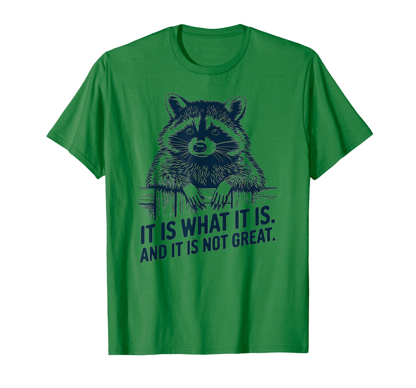 Funny Raccoon It Is What It Is Meme Design T-Shirt