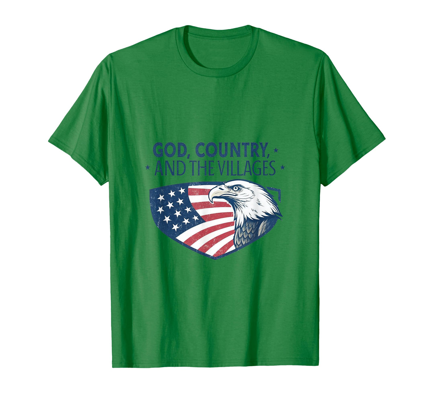 God Country and The Villages Retirement American Patriotic T-Shirt
