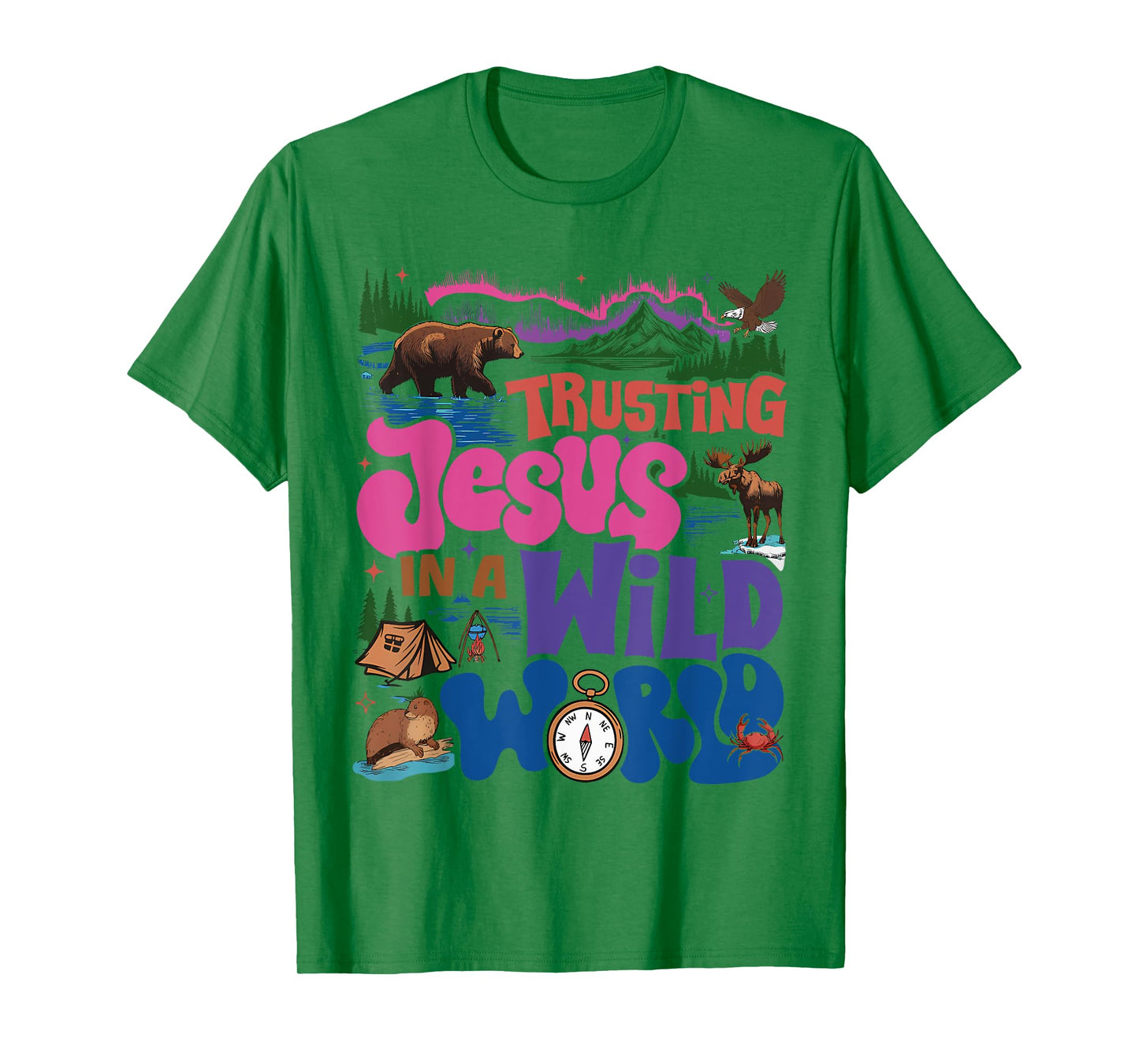True North VBS 2025 Christian Trusting Jesus Wilderness T-Shirt