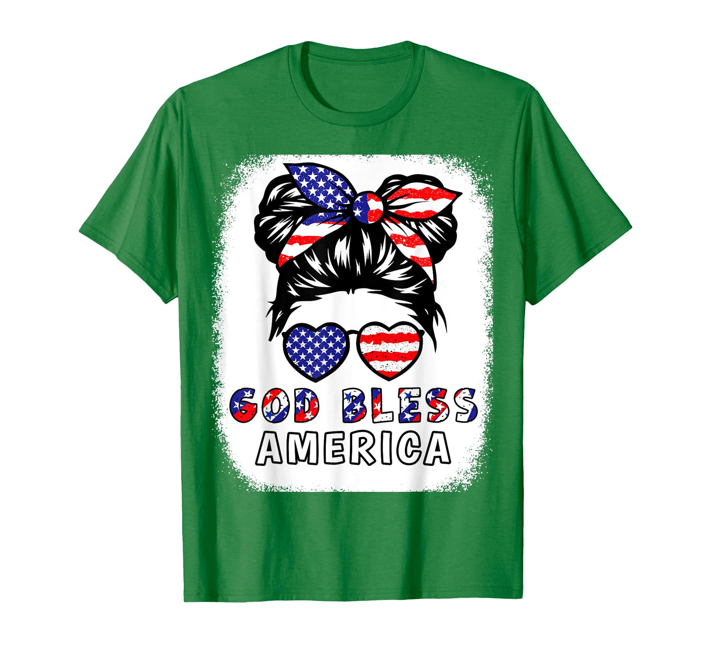 Girl God Bless America 4th July Daughter Toddler Patriotic T-Shirt