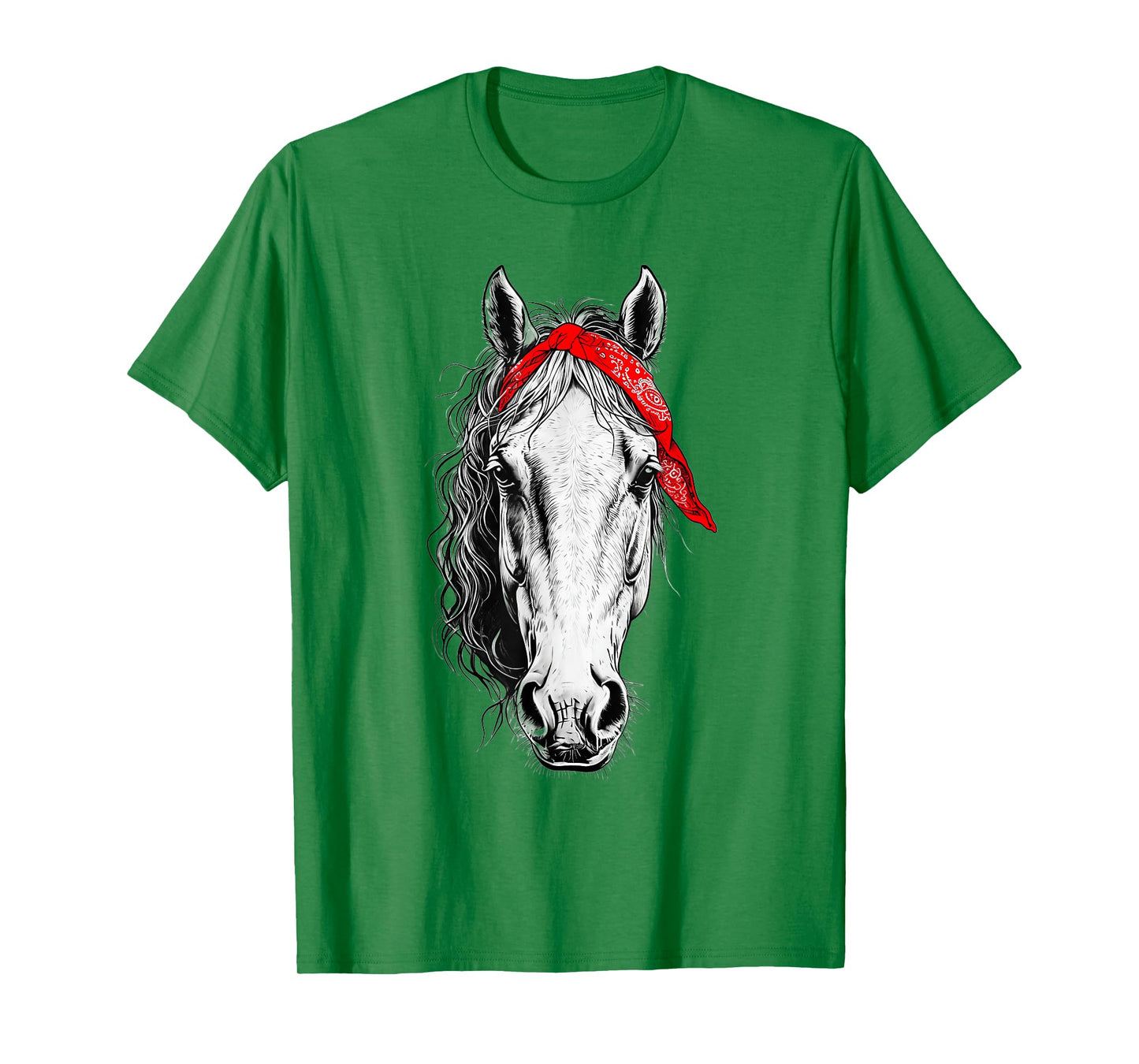 Horse Shirts for Girls 10-12 Western Red Bandana Tee T-Shirt