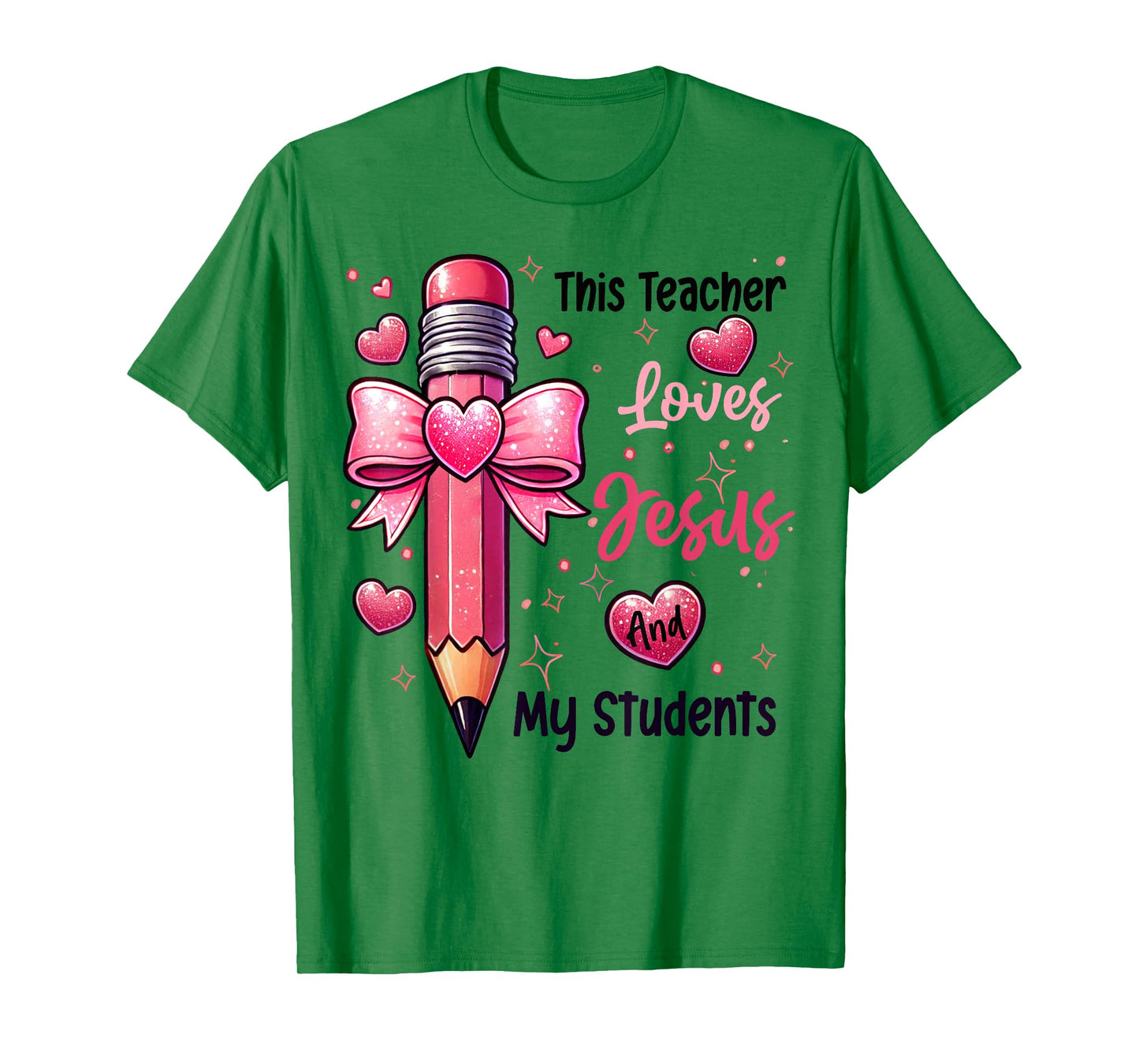 Christian Valentine This Teacher Loves Jesus And My Students T-Shirt