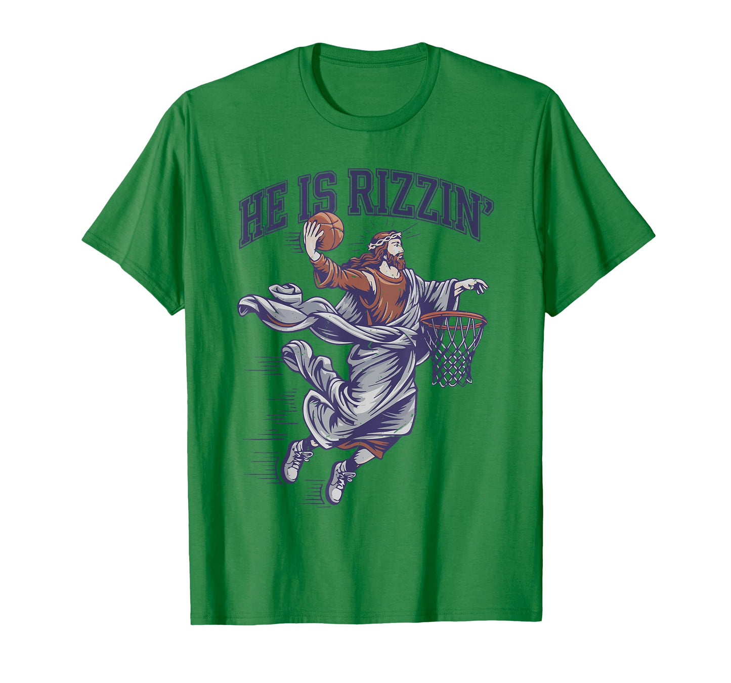 Toddler Boy He Is Rizzin Jesus Basketball Christian God Son T-Shirt
