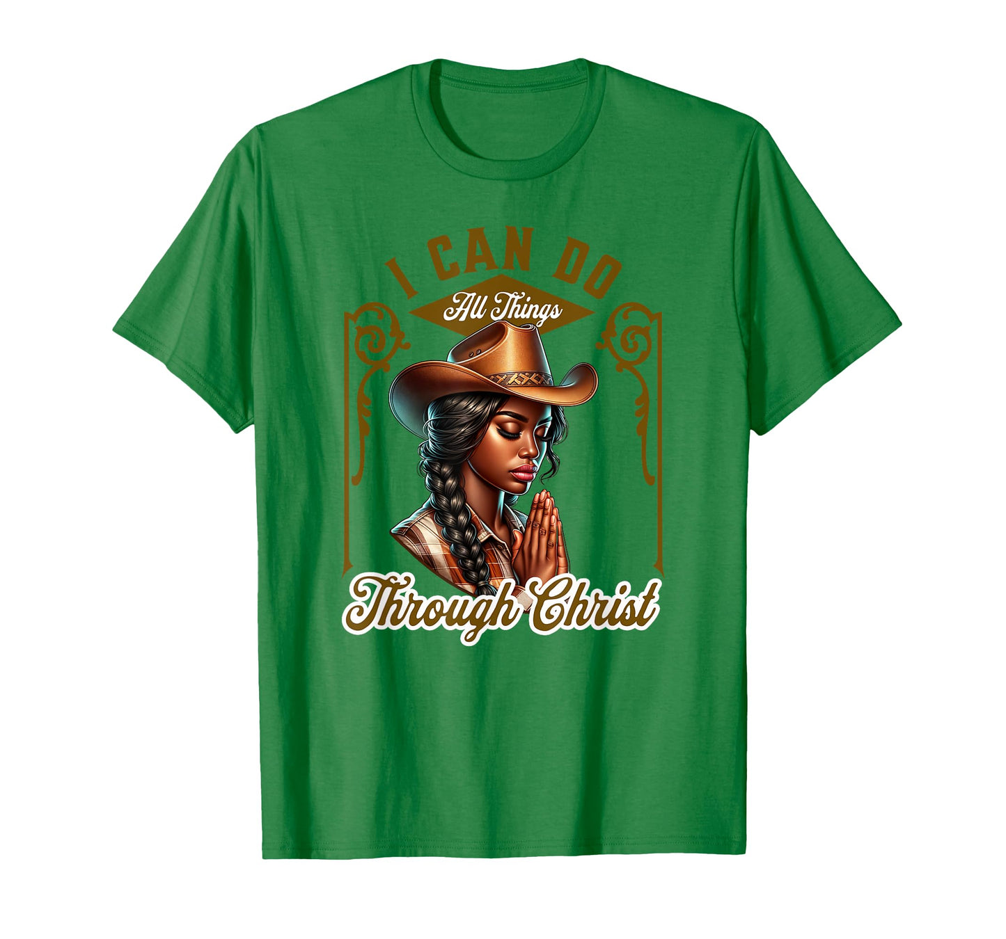 Black Cowgirl African American Western Black Christian T-Shirt