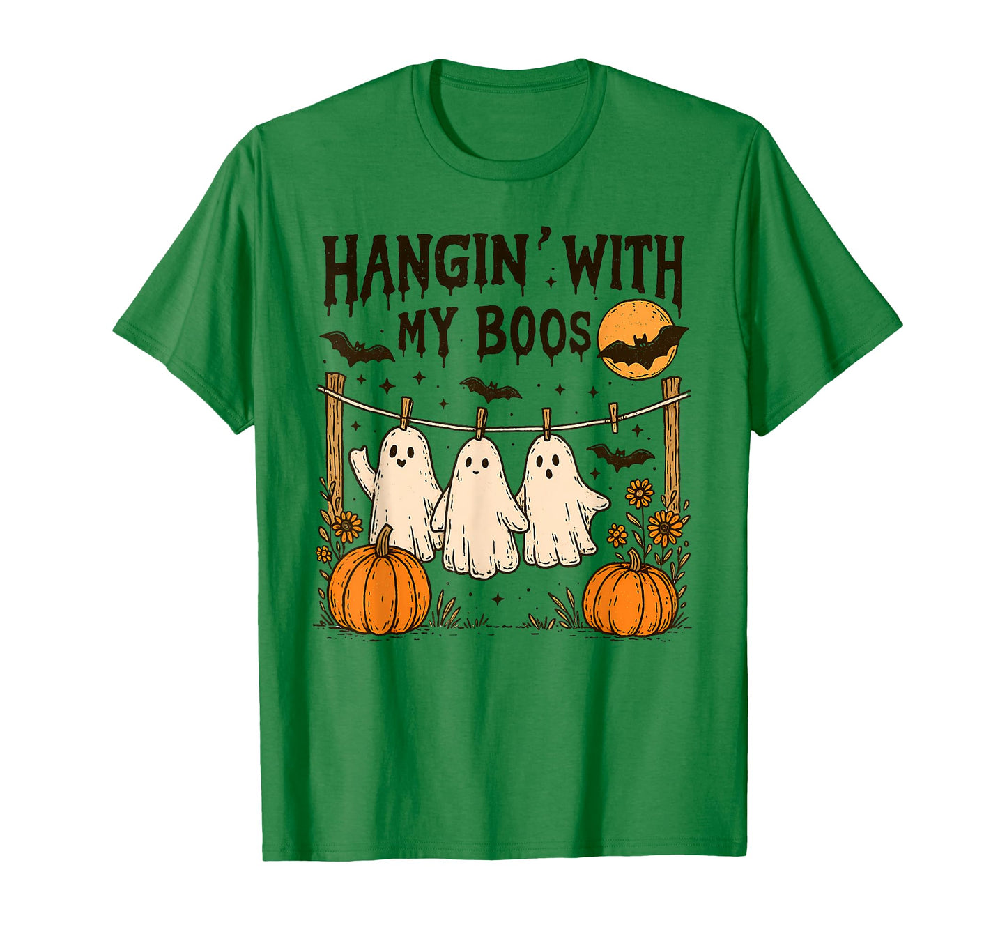 Funny Hanging Ghosts Halloween, Hangin’ With My Boos T-Shirt