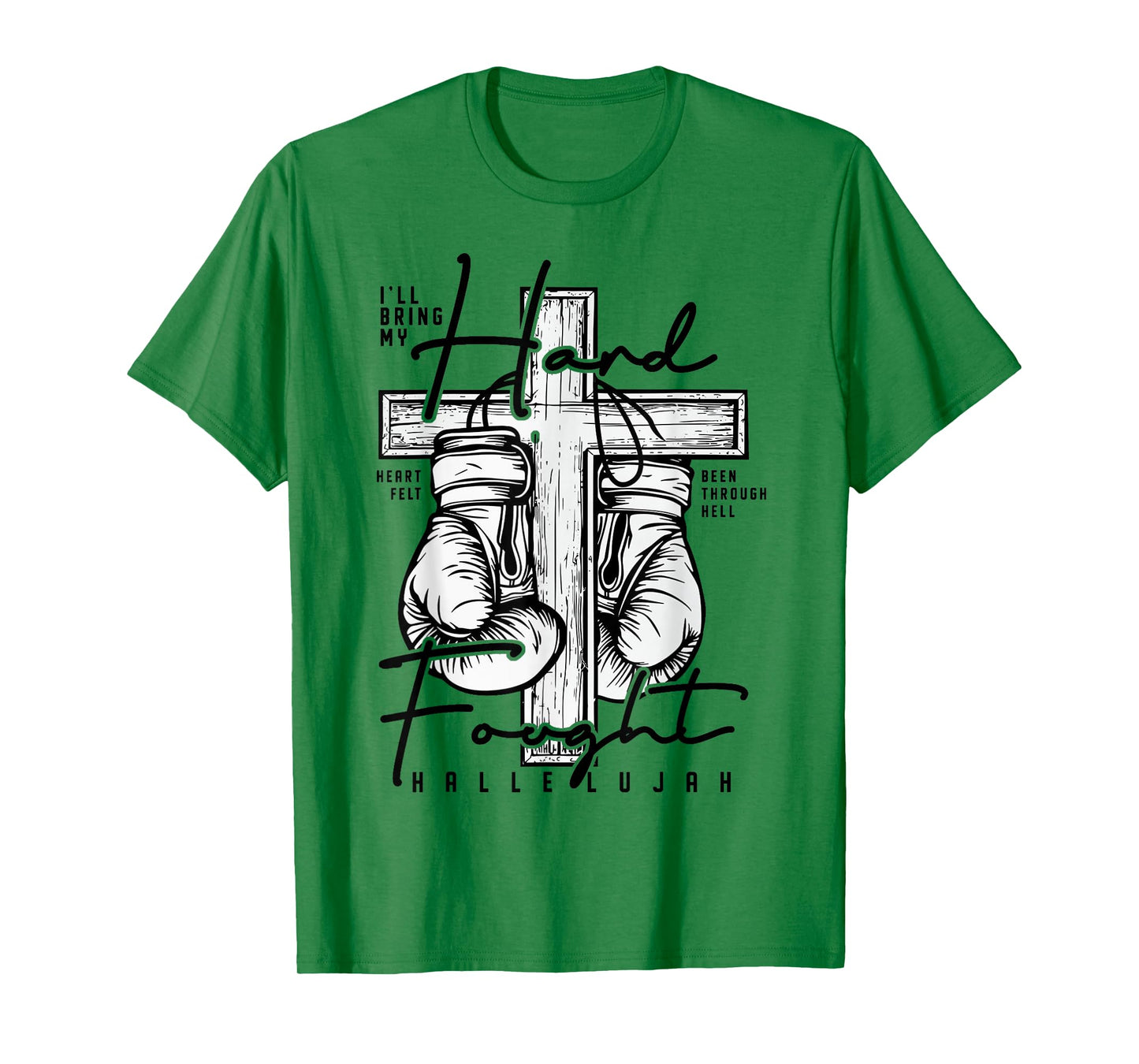 Retro Hard Fought Hallelujah Bible Verse Christian Jesus T-Shirt
