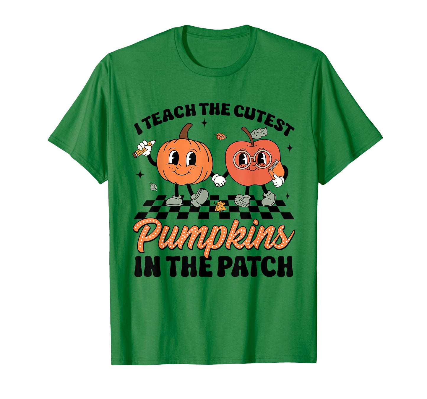 I Teach The Cutest Pumpkins In The Patch Groovy Teacher Fall T-Shirt for Men Women Kids