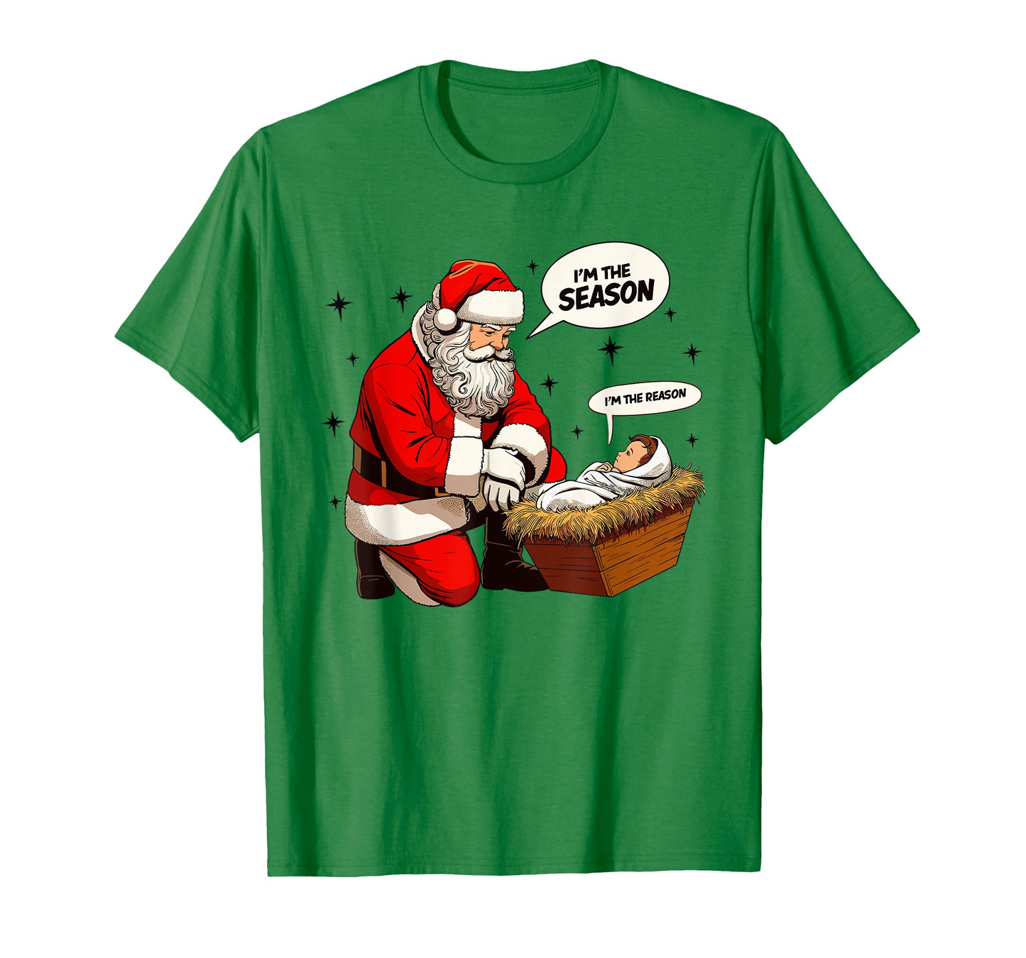 Christmas Jesus Is The Reason For The Season Christian Santa T-Shirt