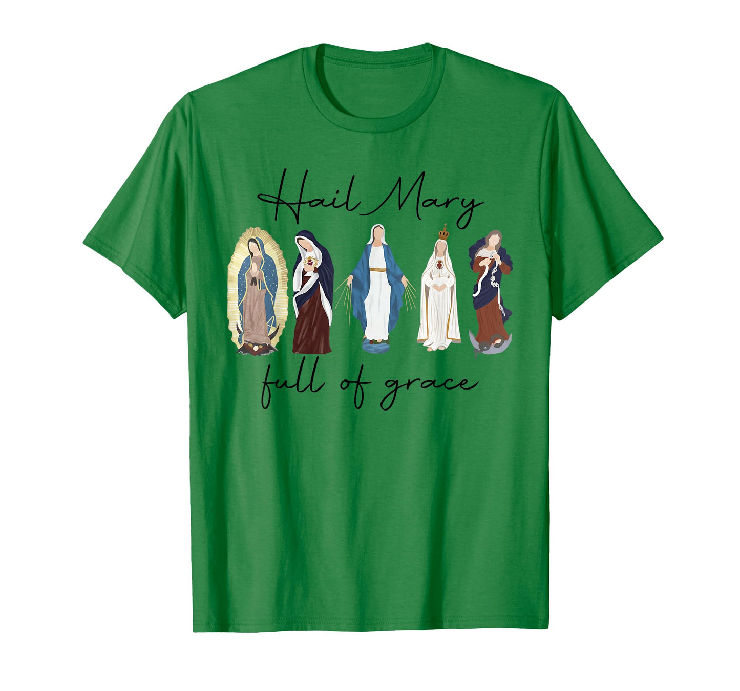 Hail Mary Full of Grace, Blessed Virgin Mary, Bible Verse T-Shirt