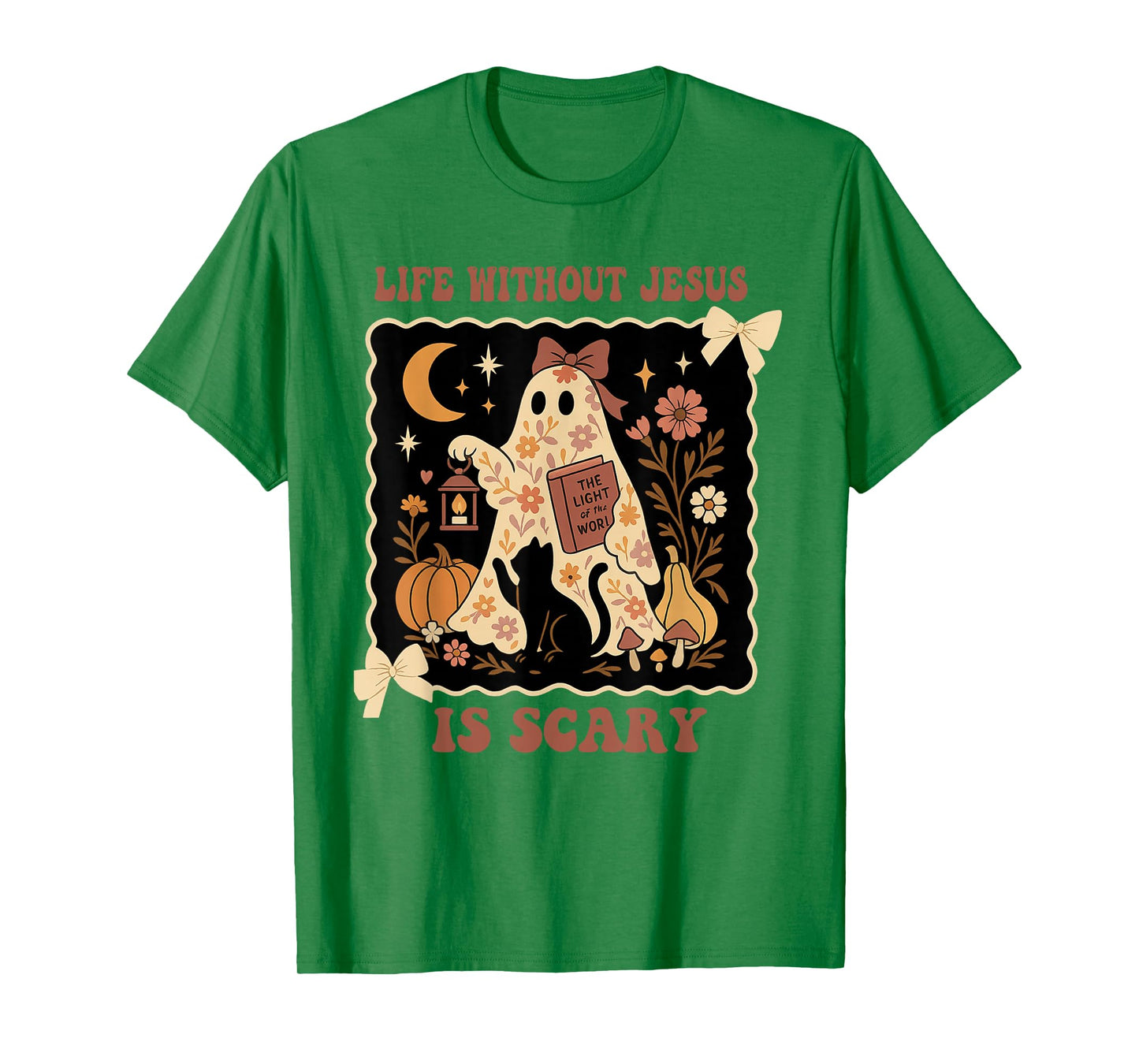 Spooky Life is Scary Without Jesus Christian Halloween T-Shirt