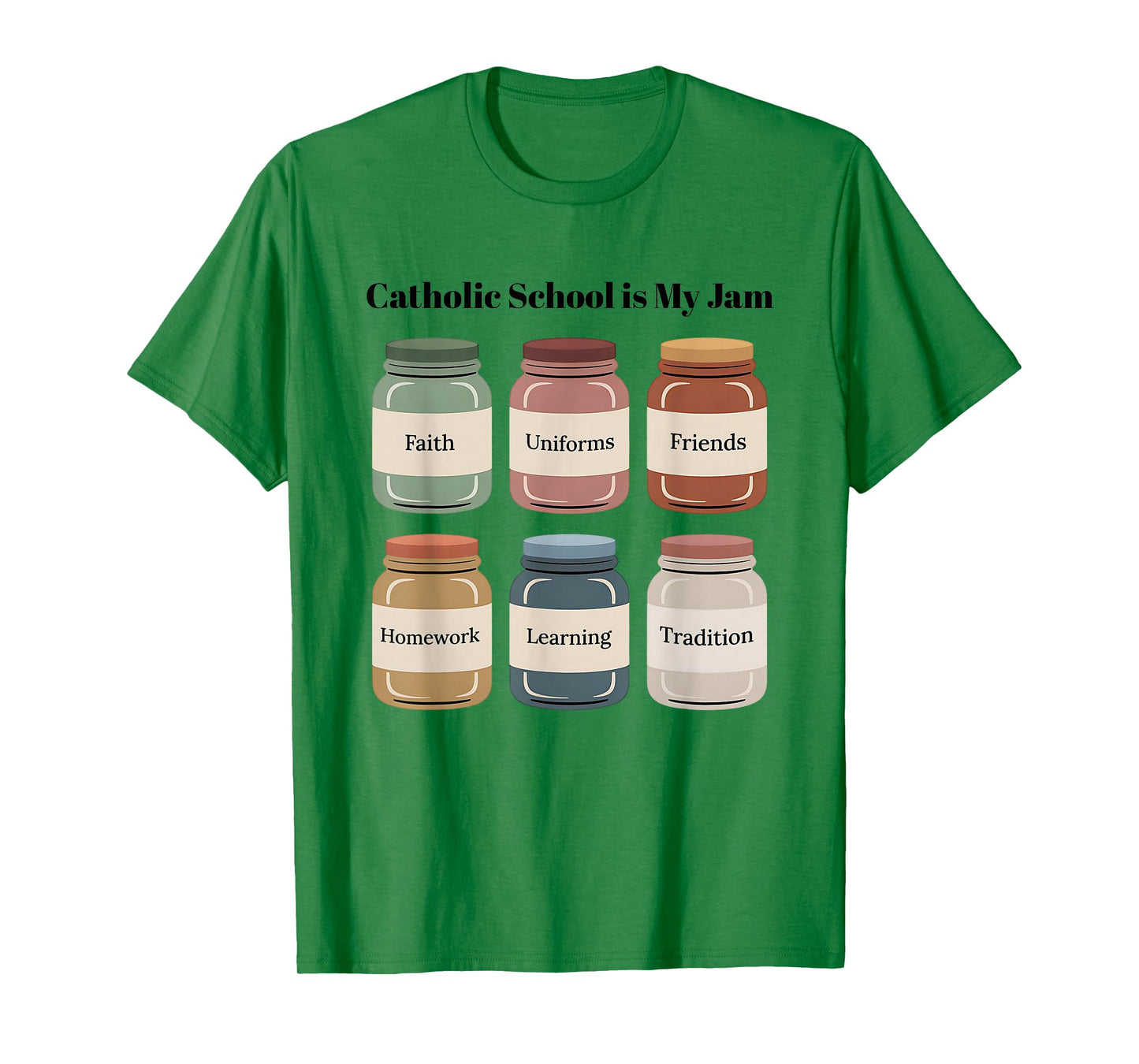 Catholic School is My Jam Catholic Teacher Christian Faith L T-Shirt