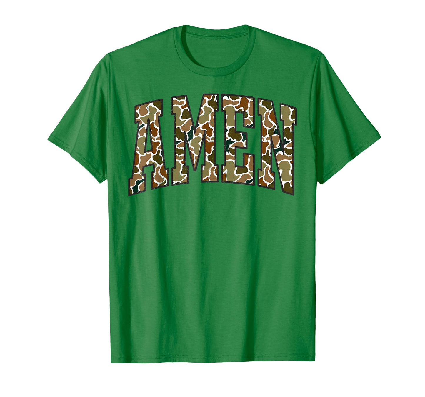 Retro Camo Amen Jesus Camouflage Christian Men Women Hunting T-Shirt