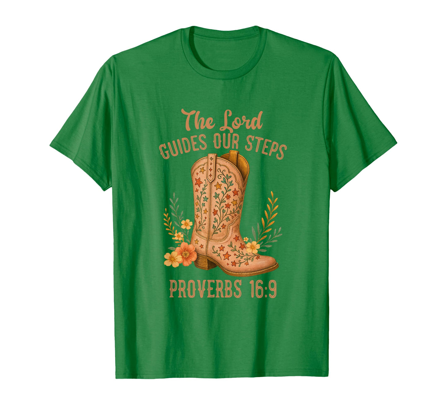 Floral Proverbs 16:9 The Lord Guides Our Steps T-Shirt