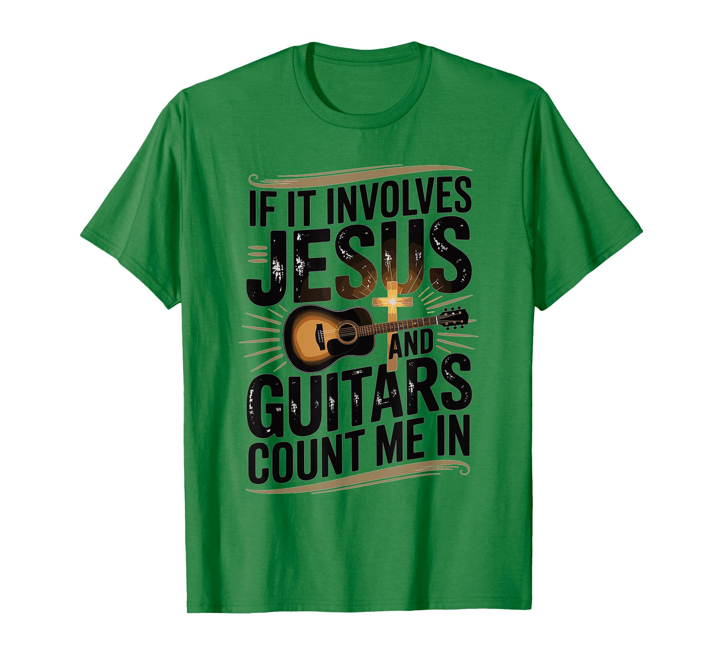If It Involves Jesus and Guitars Cute Christian Music Lover T-Shirt