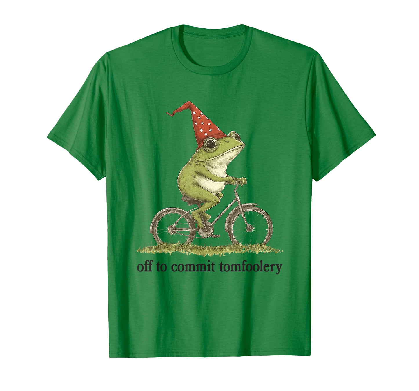 Funny Frog Meme Off to Commit Tomfoolery Sarcastic T-Shirt