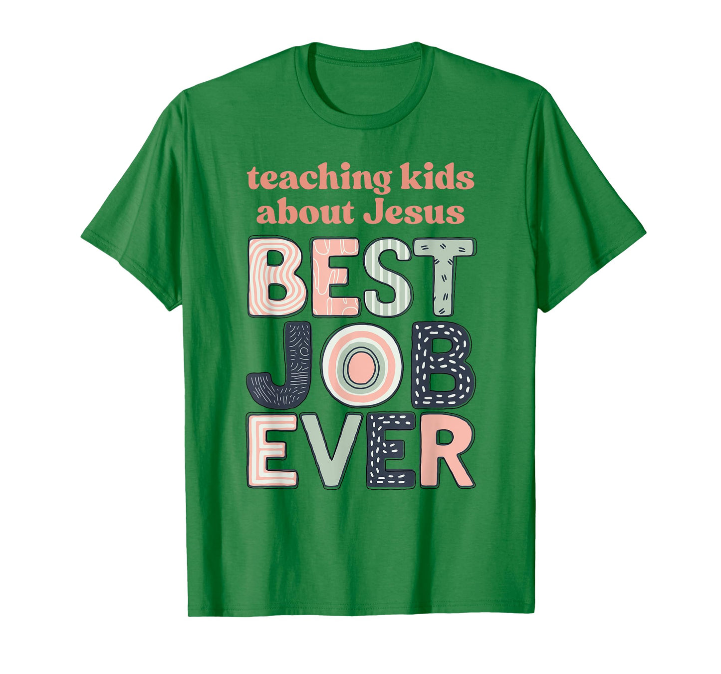 Retro Cute Teaching Kids About Jesus Best Job Ever Women T-Shirt