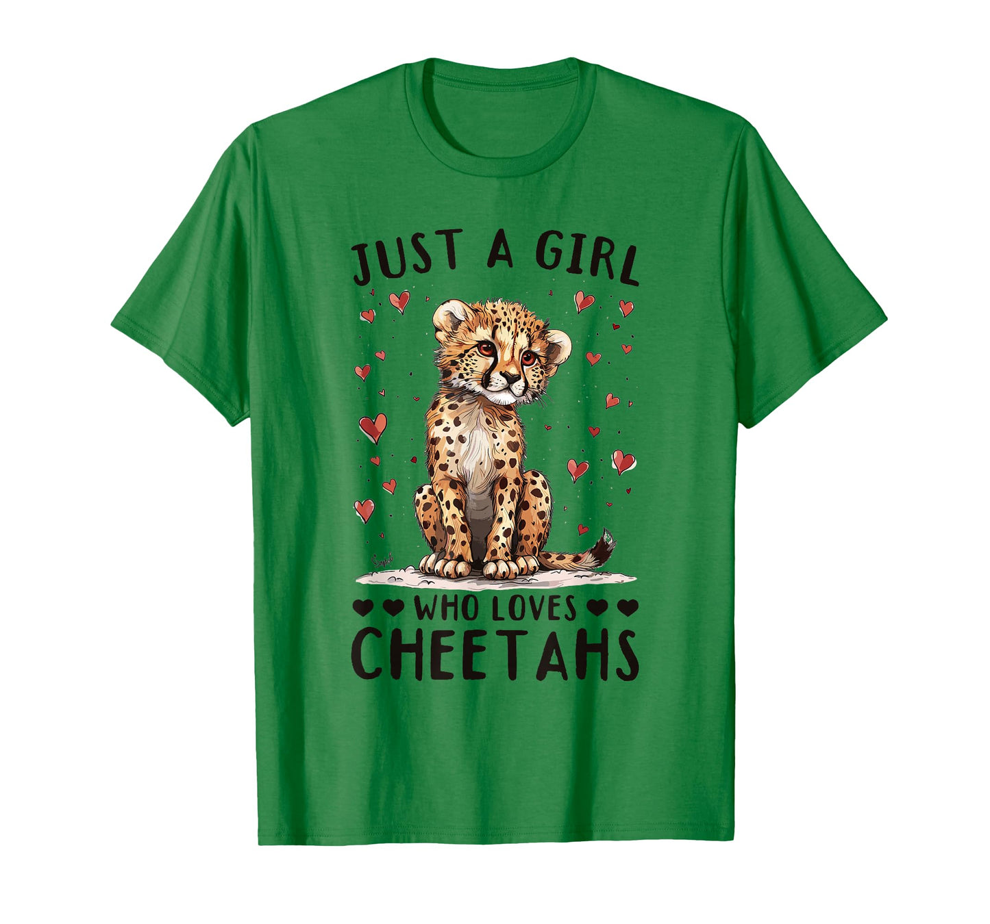 Funny Cheetah Animal Just A Girl Who Loves Cheetahs T-Shirt