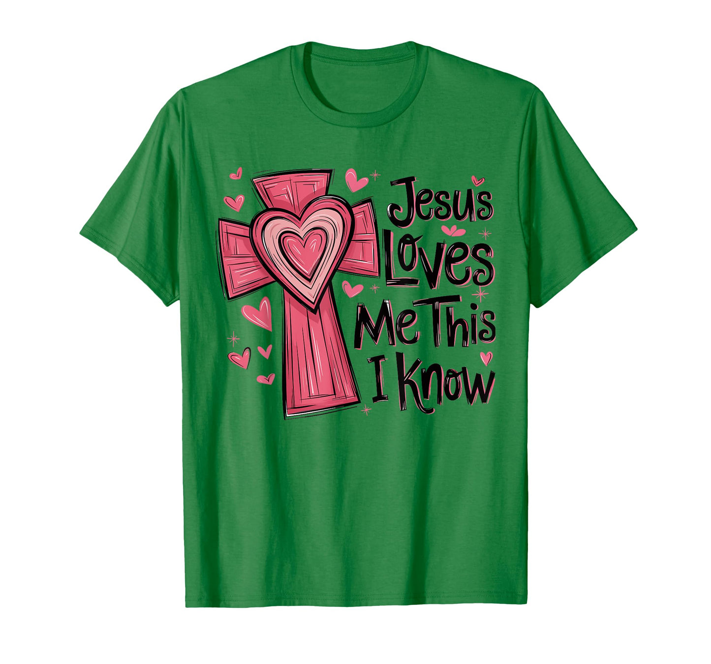 Jesus Loves me This i Know Religious Valentine Christian T-Shirt