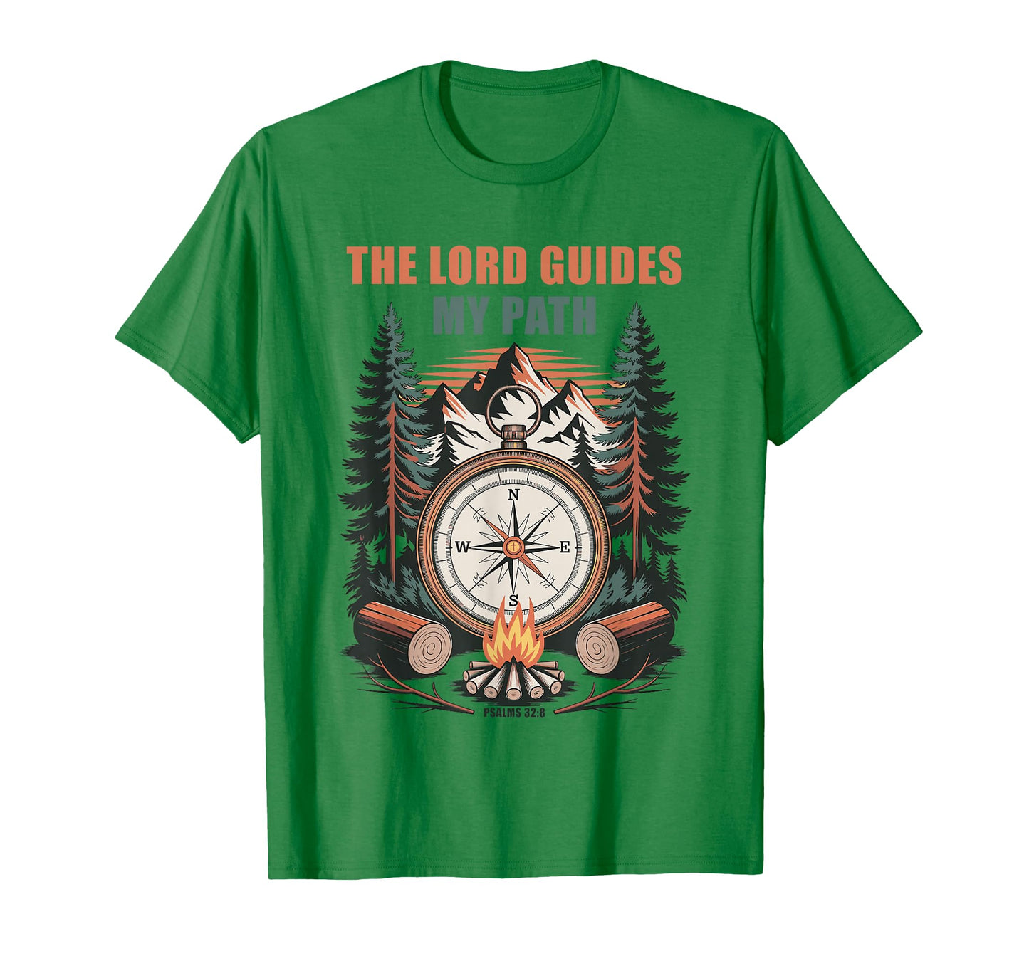 The Lord Guides My Path – Psalm 32:8 Christian Faith Camping T-Shirt