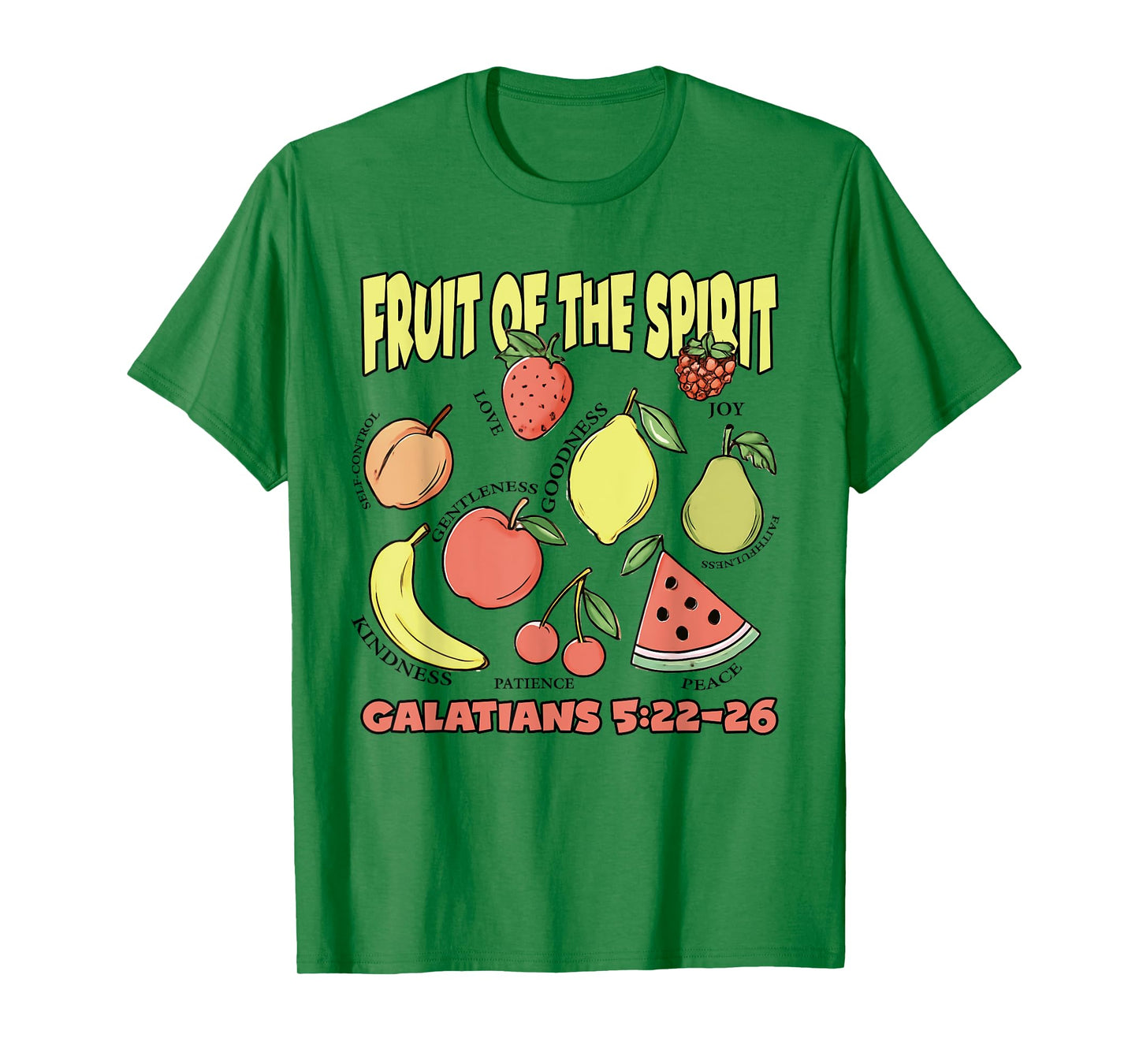 The Fruit of the Spirit Galatians Christian Cross Jesus 5 22 T-Shirt