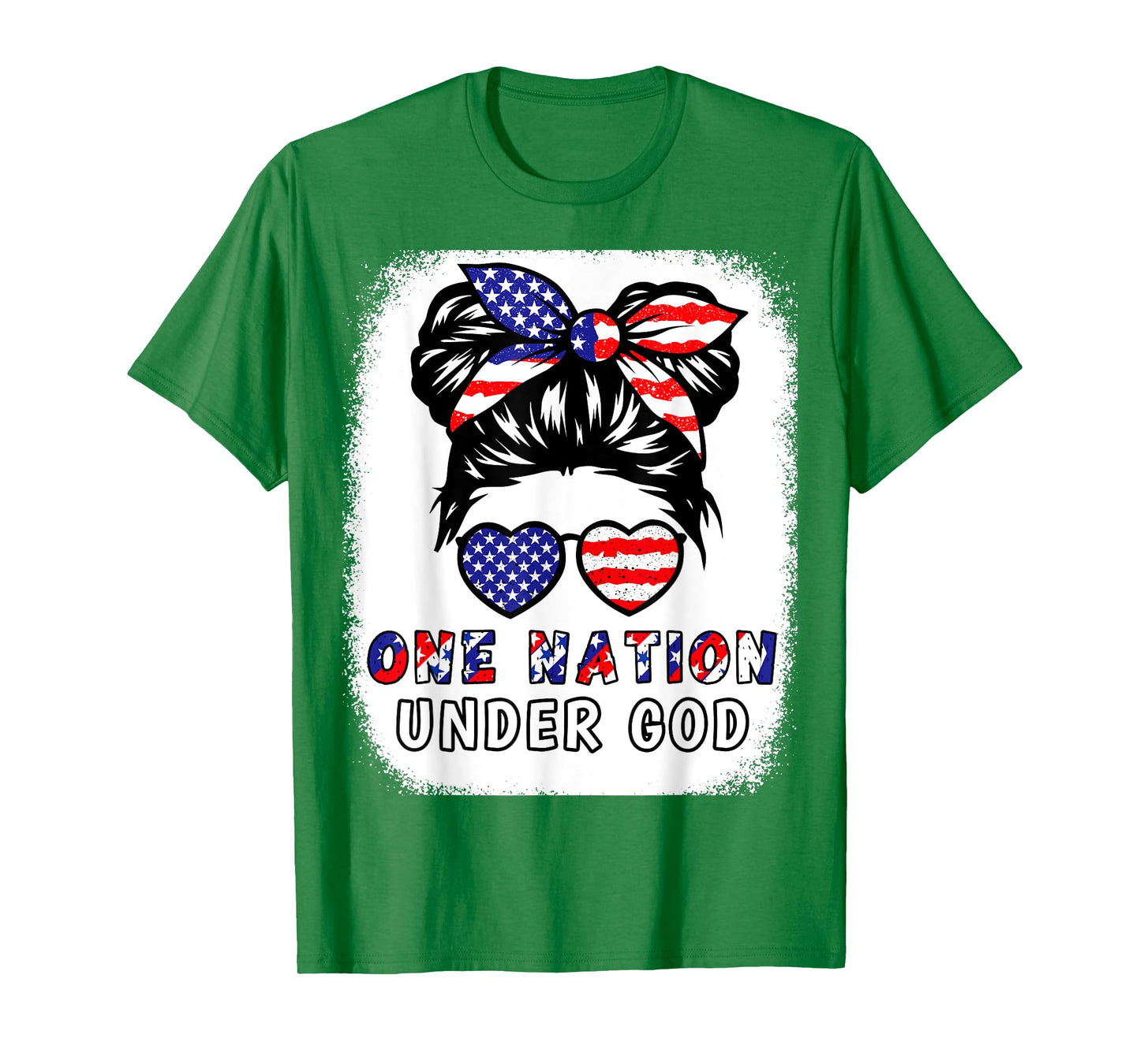 Girl One Nation Under God USA Flag Patriot Christian Toddler T-Shirt