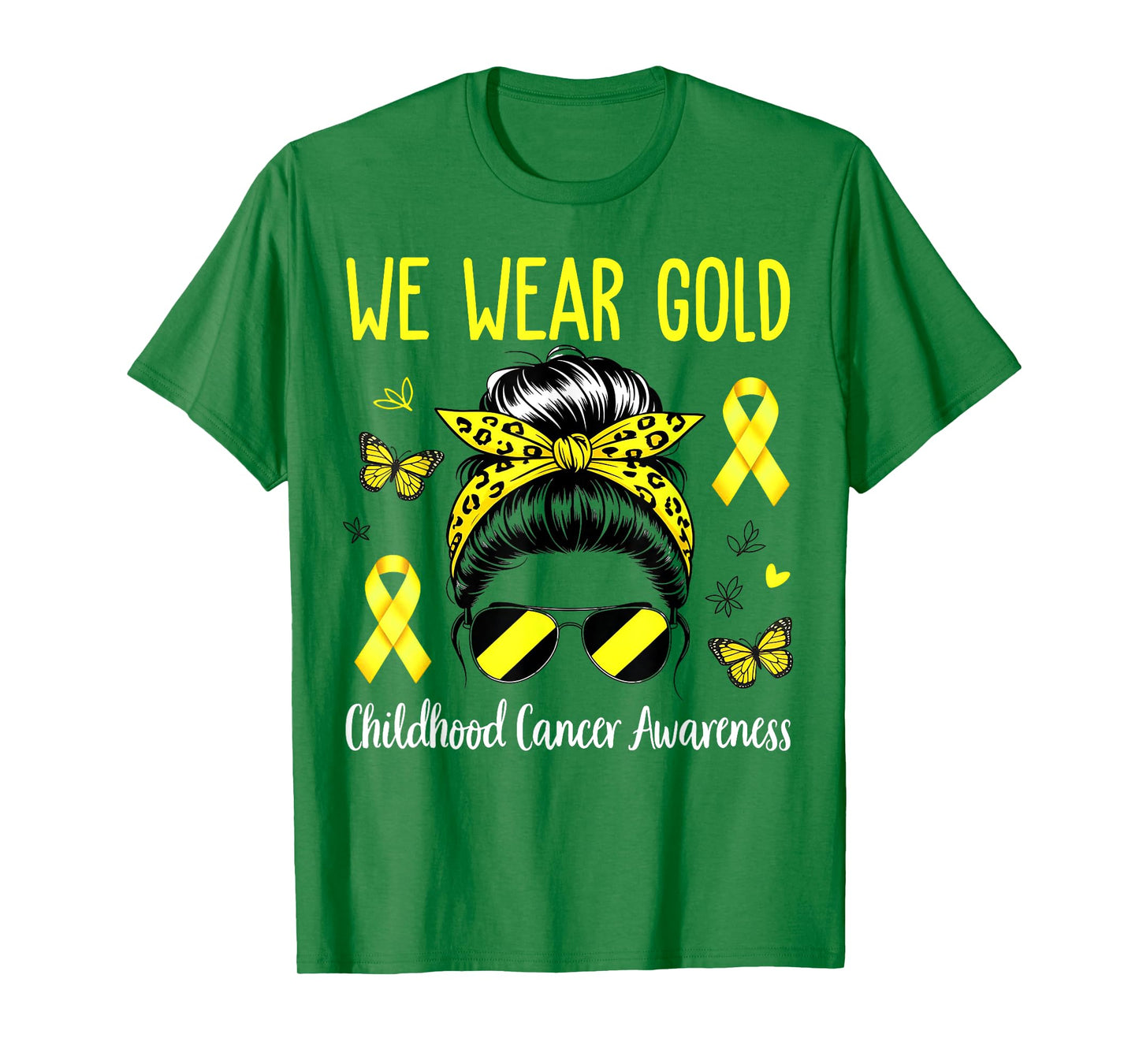 In September We Wear Gold Childhood Cancer Awareness Ribbon T-Shirt