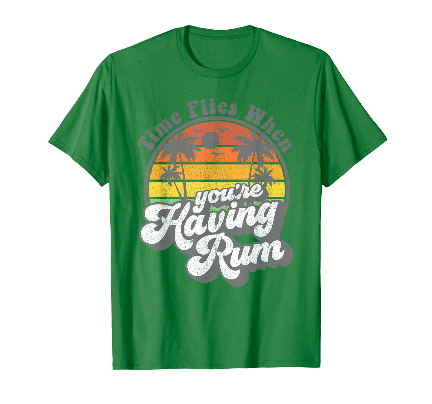 Funny Time Flies When You're Having Rum Beach Cute Vacation T-Shirt