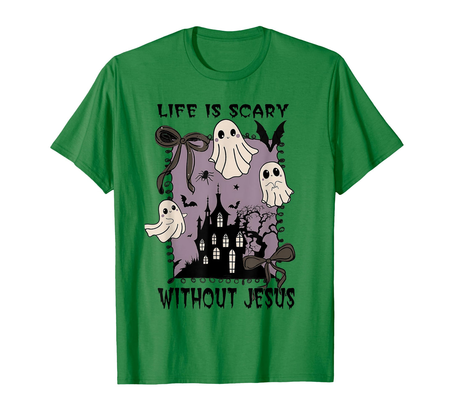 Spooky Life is Scary Without Jesus Christian Halloween T-Shirt