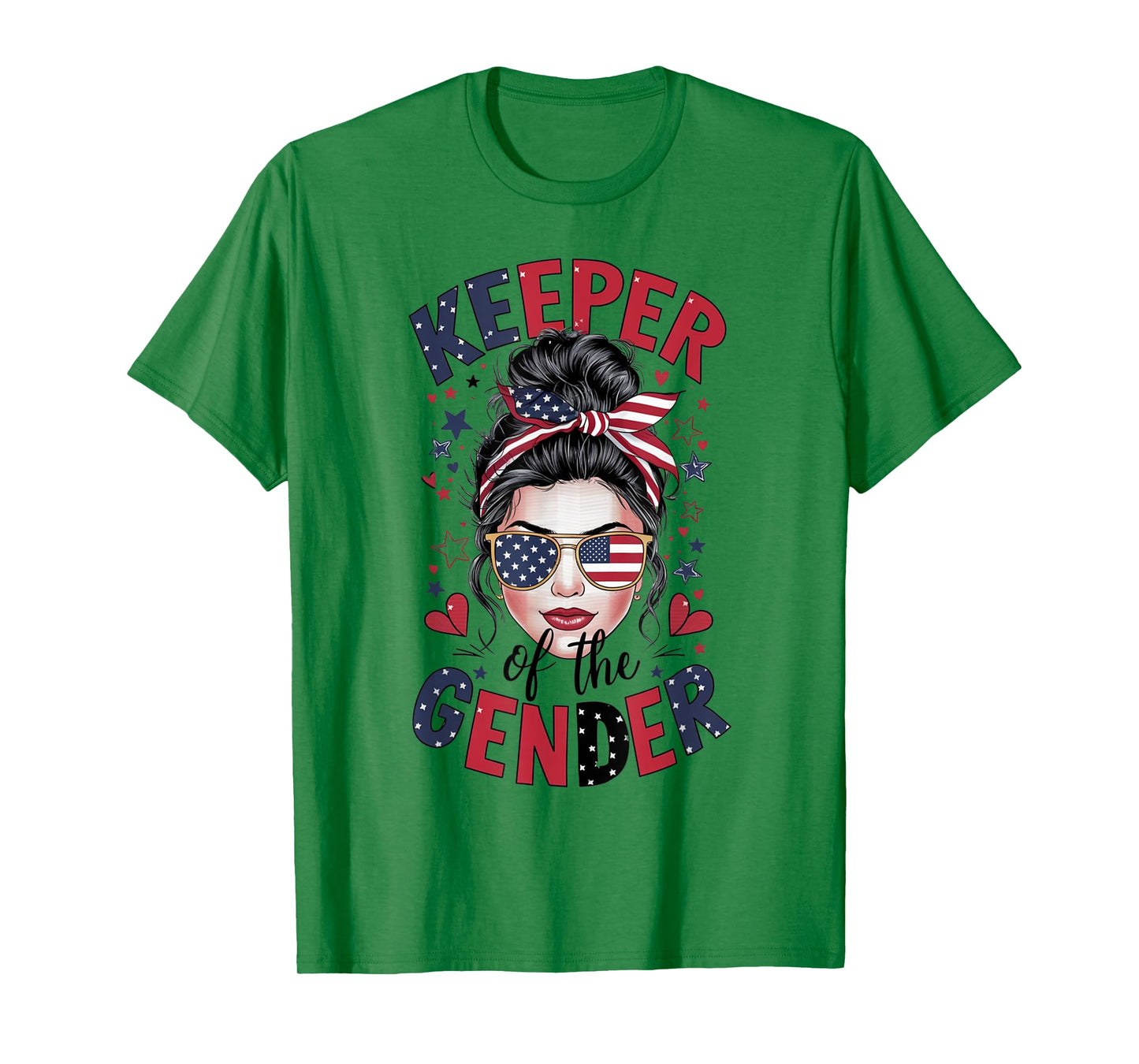 Keeper of the Gender Moms Fourth 4th of july Gender Reveal T-Shirt for Women Men