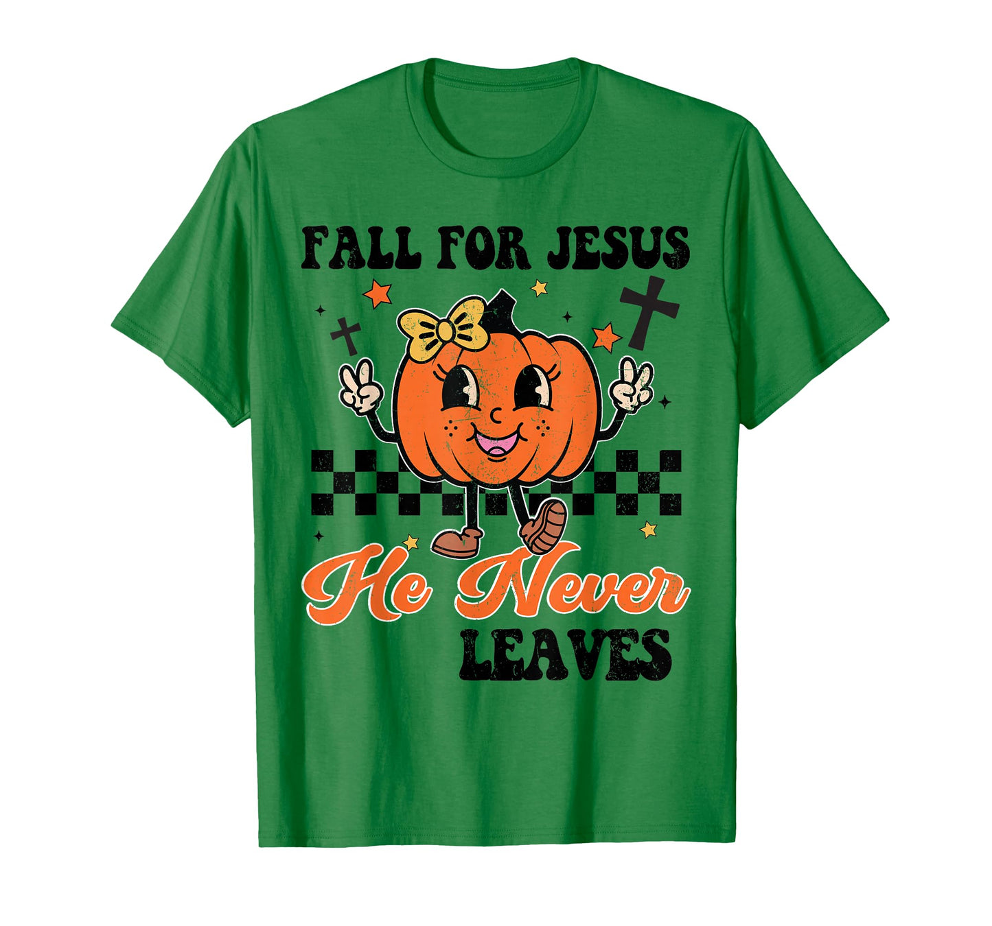 Girl Christian Halloween Fall For Jesus Never Leaves Toddler T-Shirt