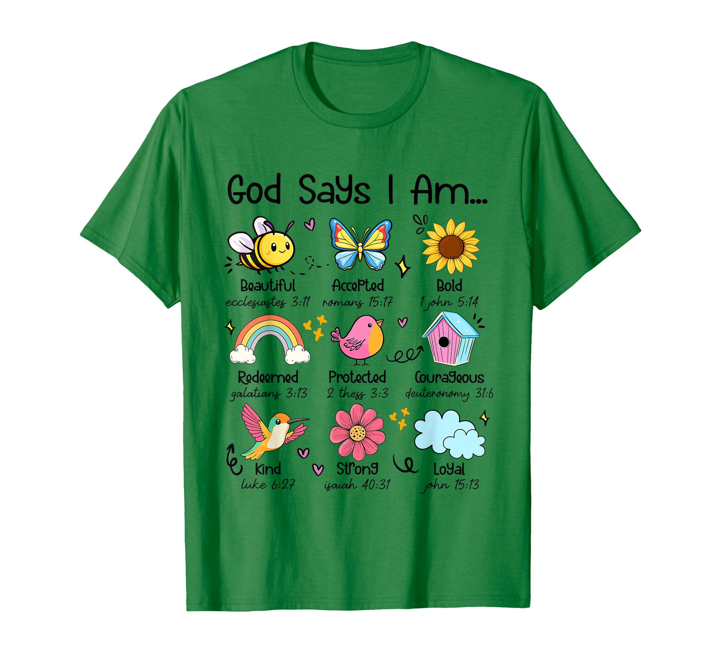 God Says I Am Bee Spring Christian Funny Easter Day Kids T-Shirt
