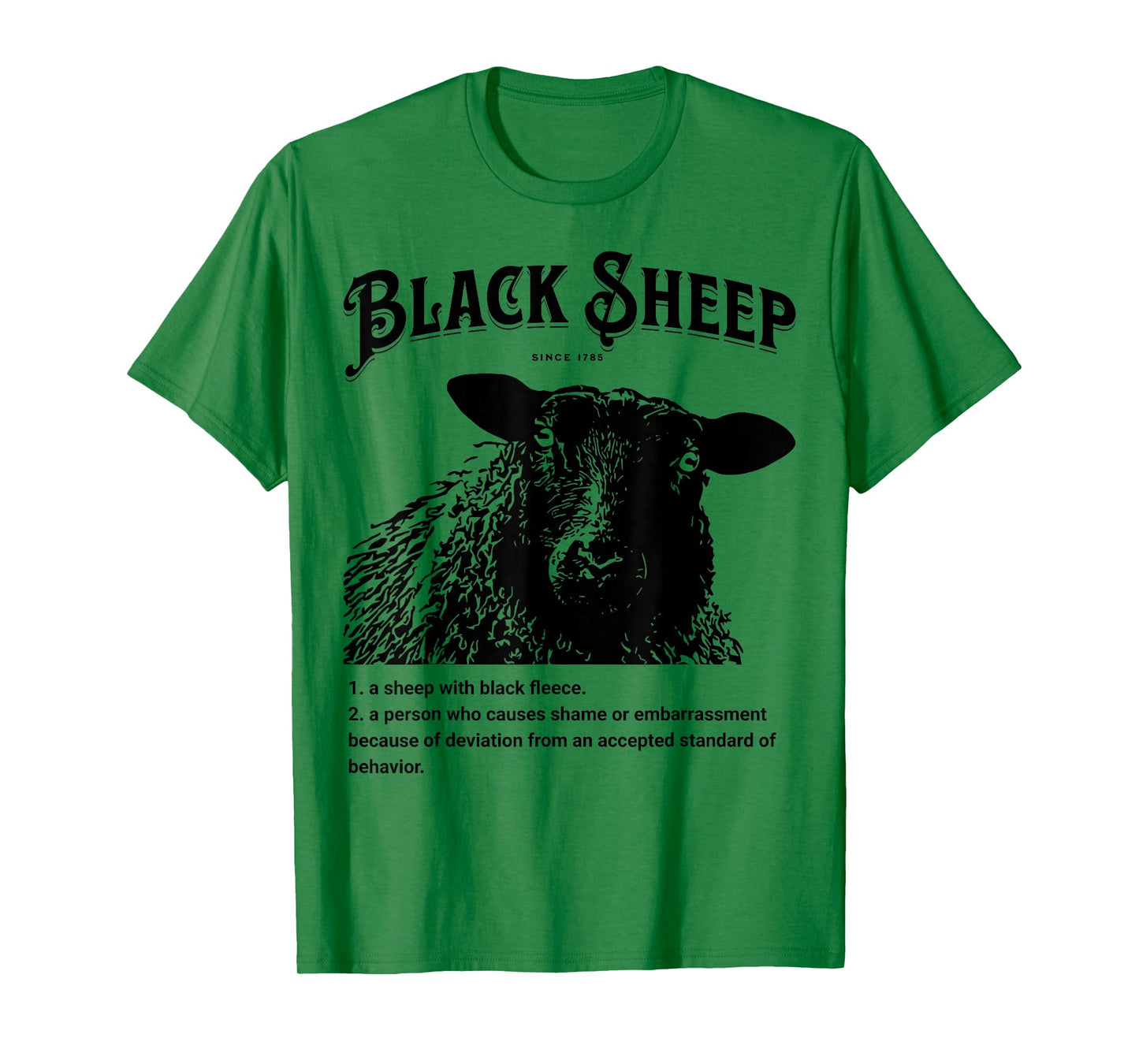 Black Sheep Definition Sarcastic Quote Design for Everyone T-Shirt