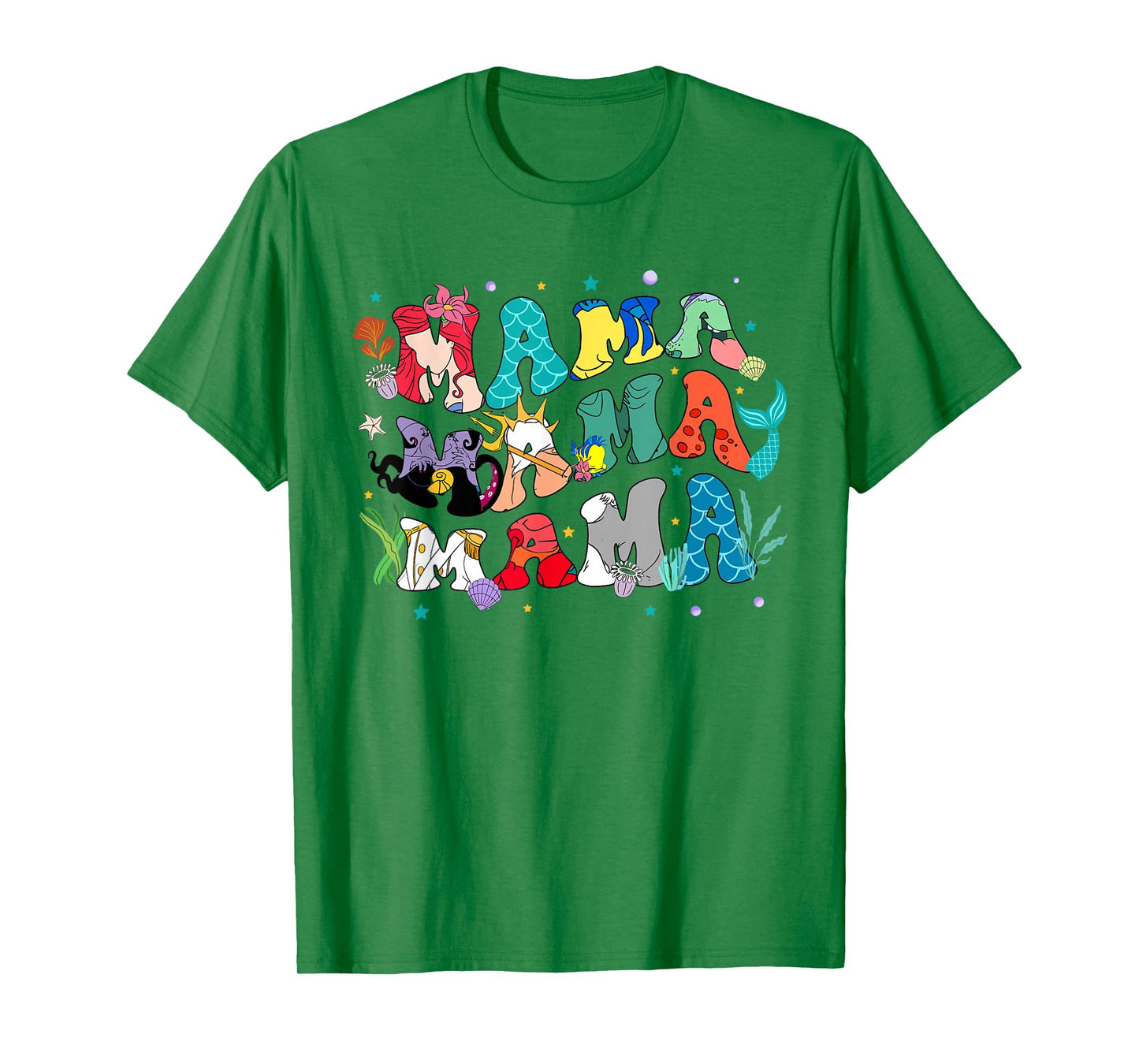 Mama Mermaidd Mom Mommy Family Birthday Party Mother's Day T-Shirt
