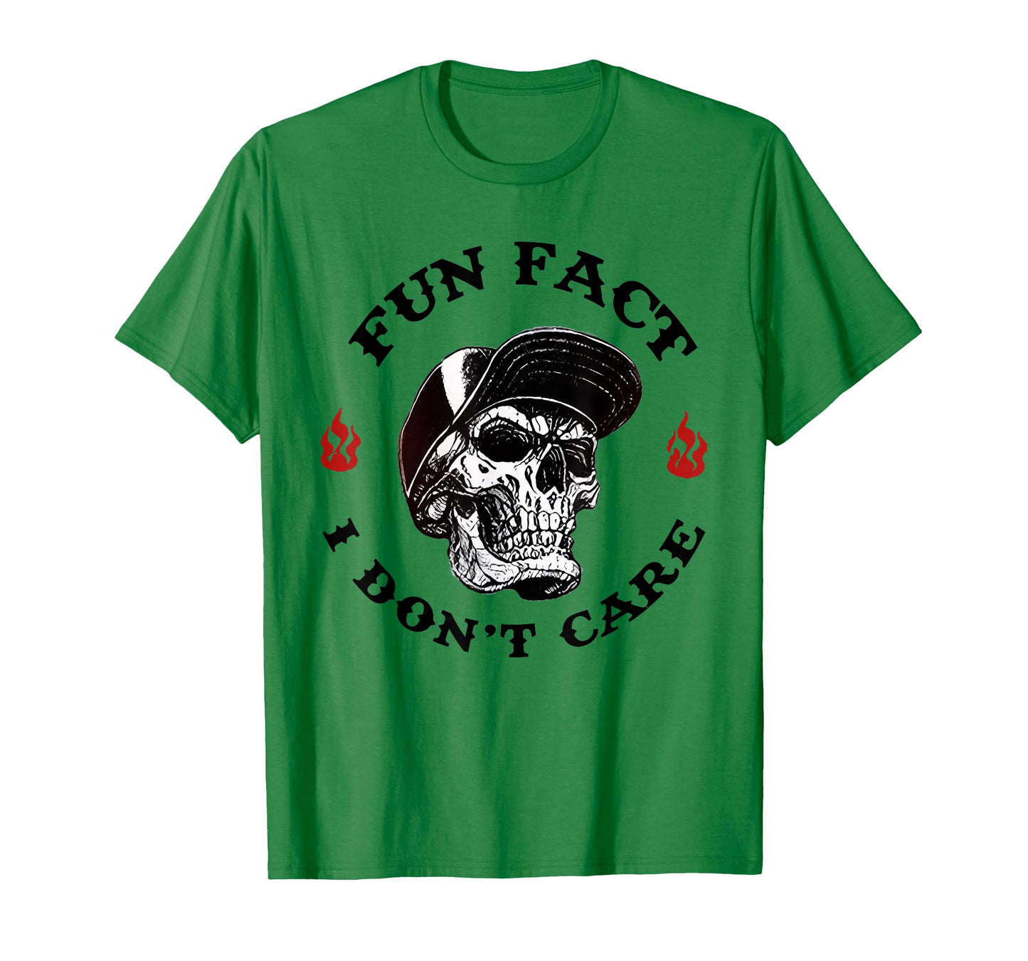 Fun Fact I Don't Care Funny Skeleton Saying Quote Men Women T-Shirt