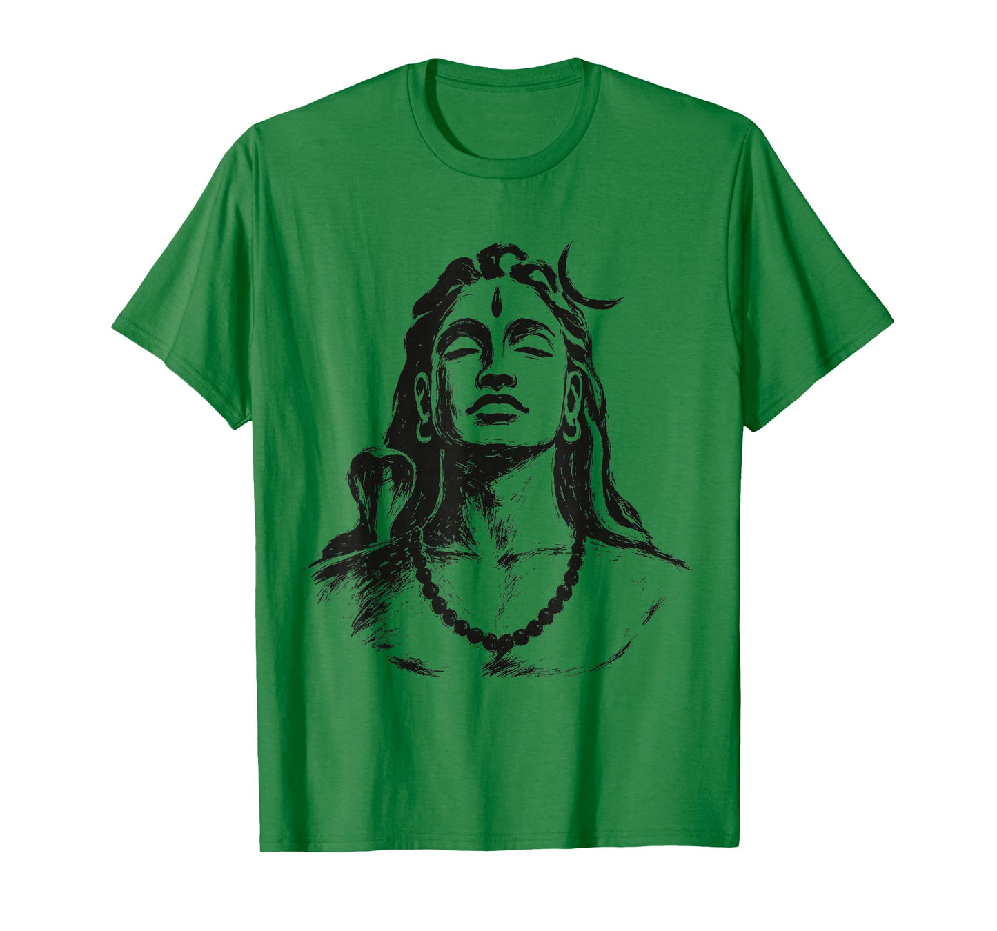 Adiyogi Ink Wash Sketch Sumi-e Zen Style Spiritual Art T-Shirt