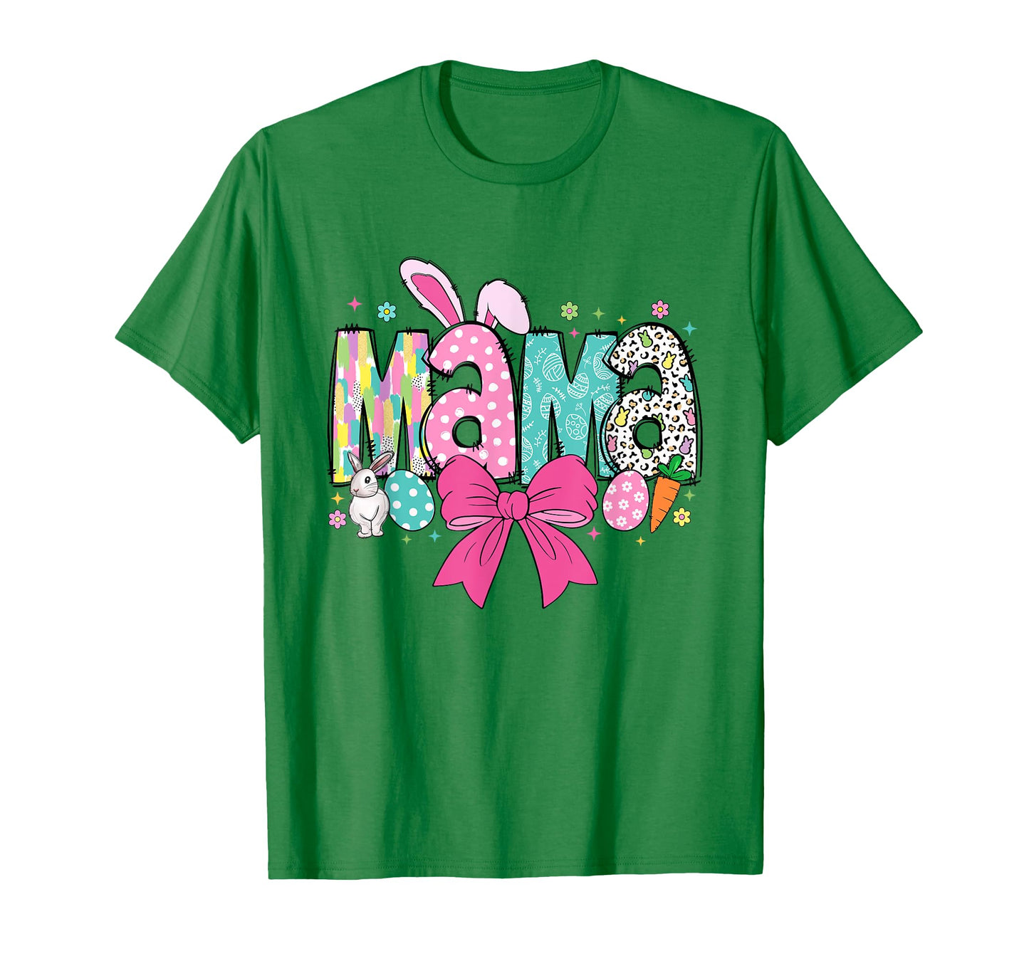 Coquette Easter Mama Bunny Ears Playful Easter Day T-Shirt