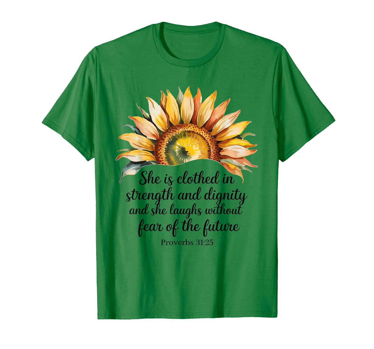 Christian Faith Love Sunflower Scripture Religious T-Shirt