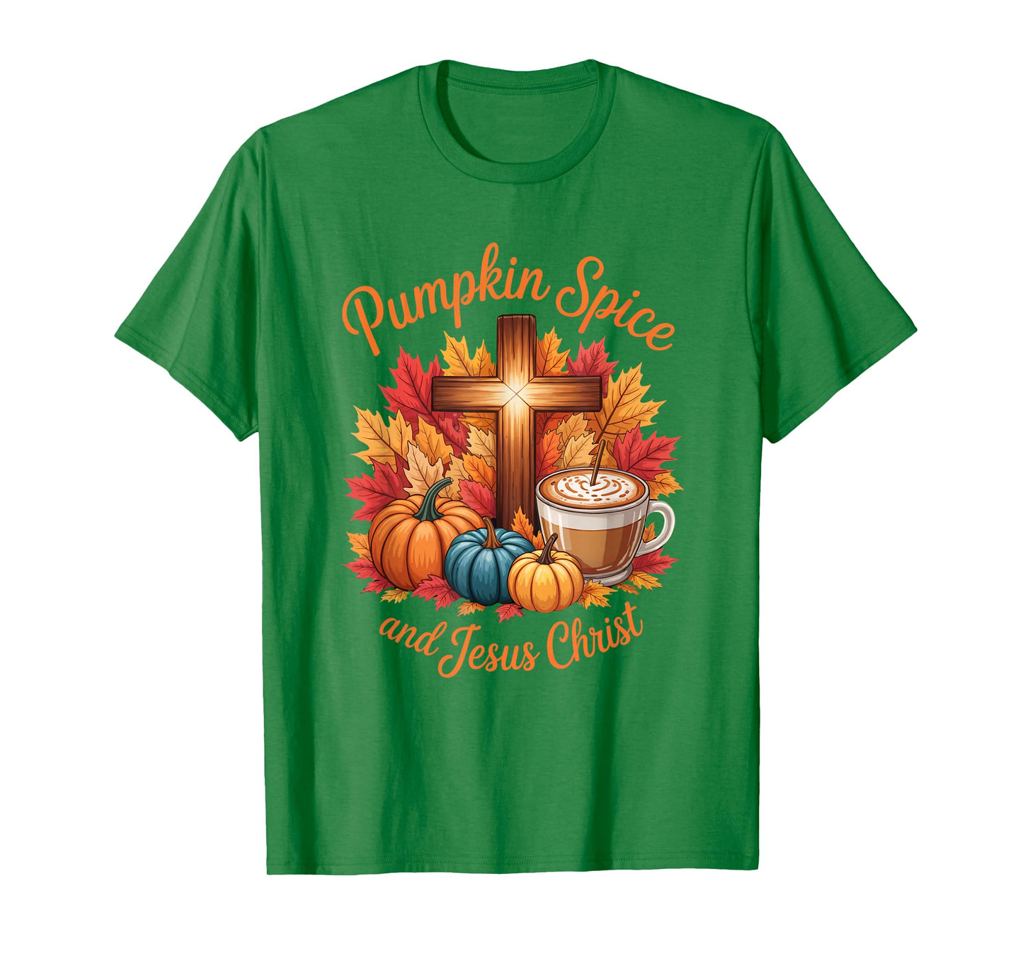 Pumpkin Spice and Jesus Christ Funny Fall Christian T-Shirt