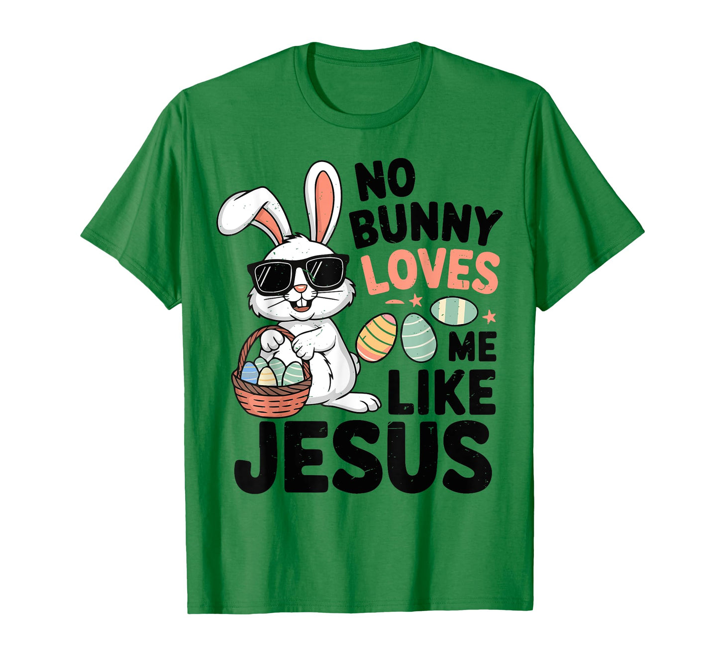 Toddler Girl No Bunny Loves Me Like Jesus Easter Christian I T-Shirt